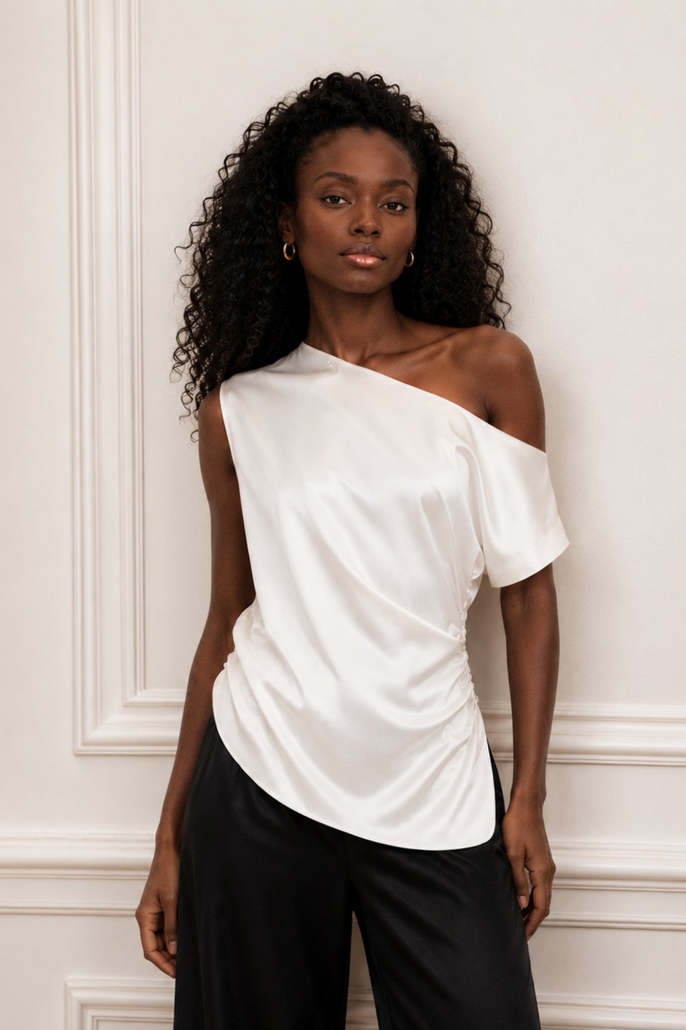 Saphir Top - White - 100% Mulberry Silk