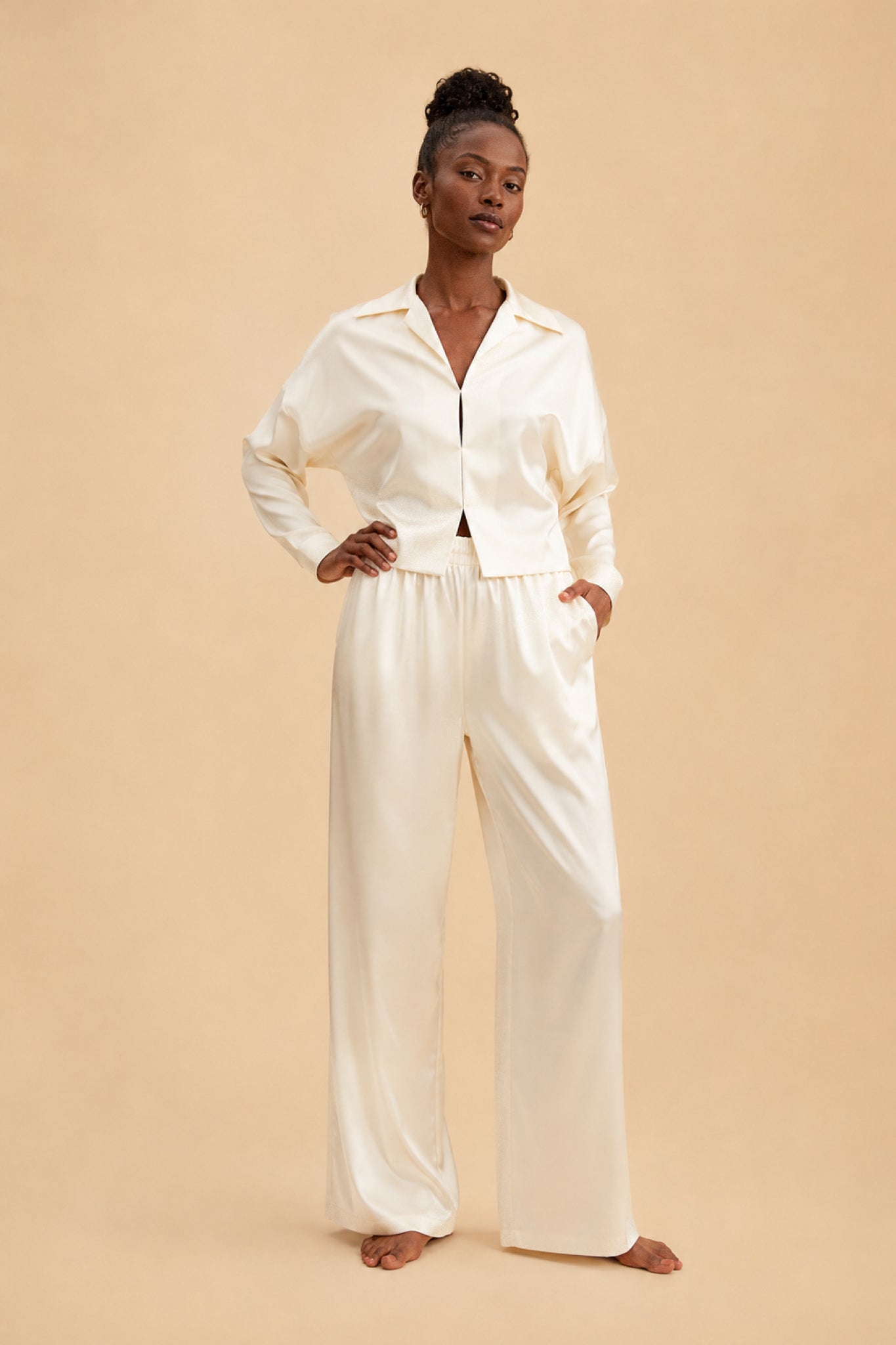 Pyjama Céleste 100% en soie de mûrier