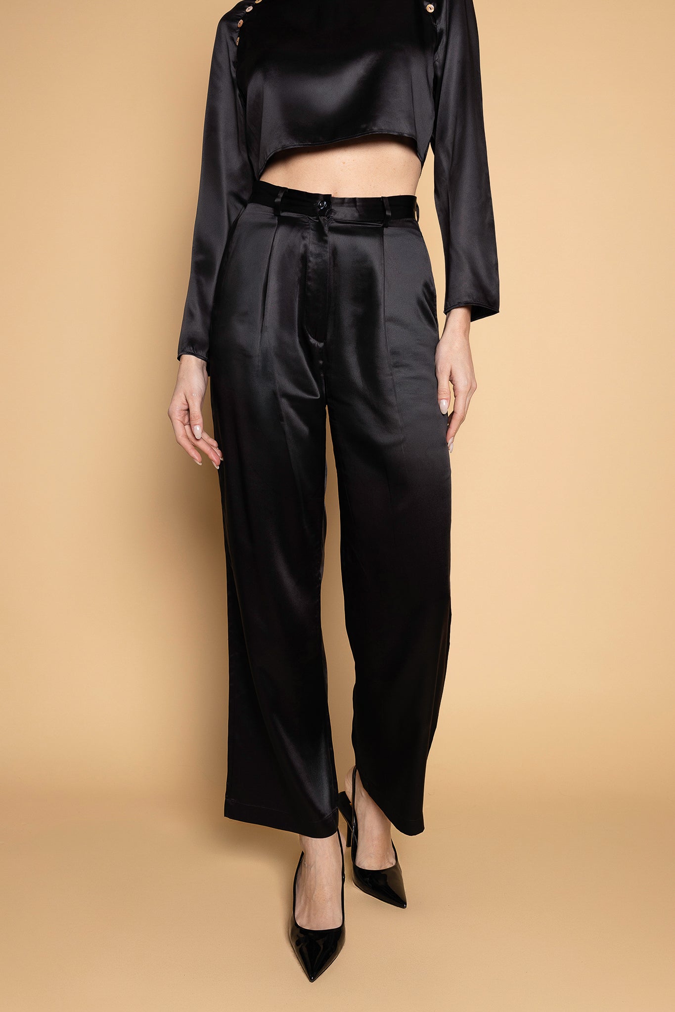 Pantalon Victoria - Wide Leg - 100% soie de mûrier