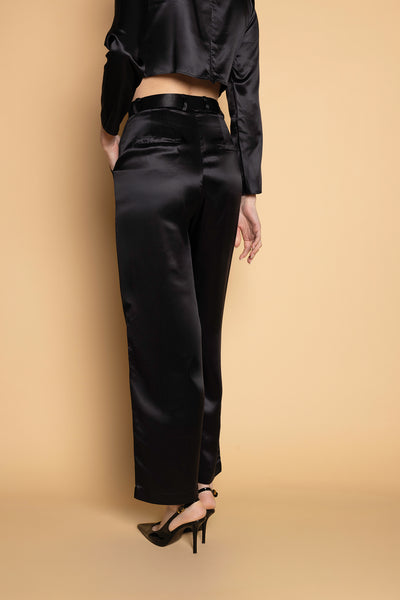 Victoria Trousers - Wide Leg - 100% mulberry silk