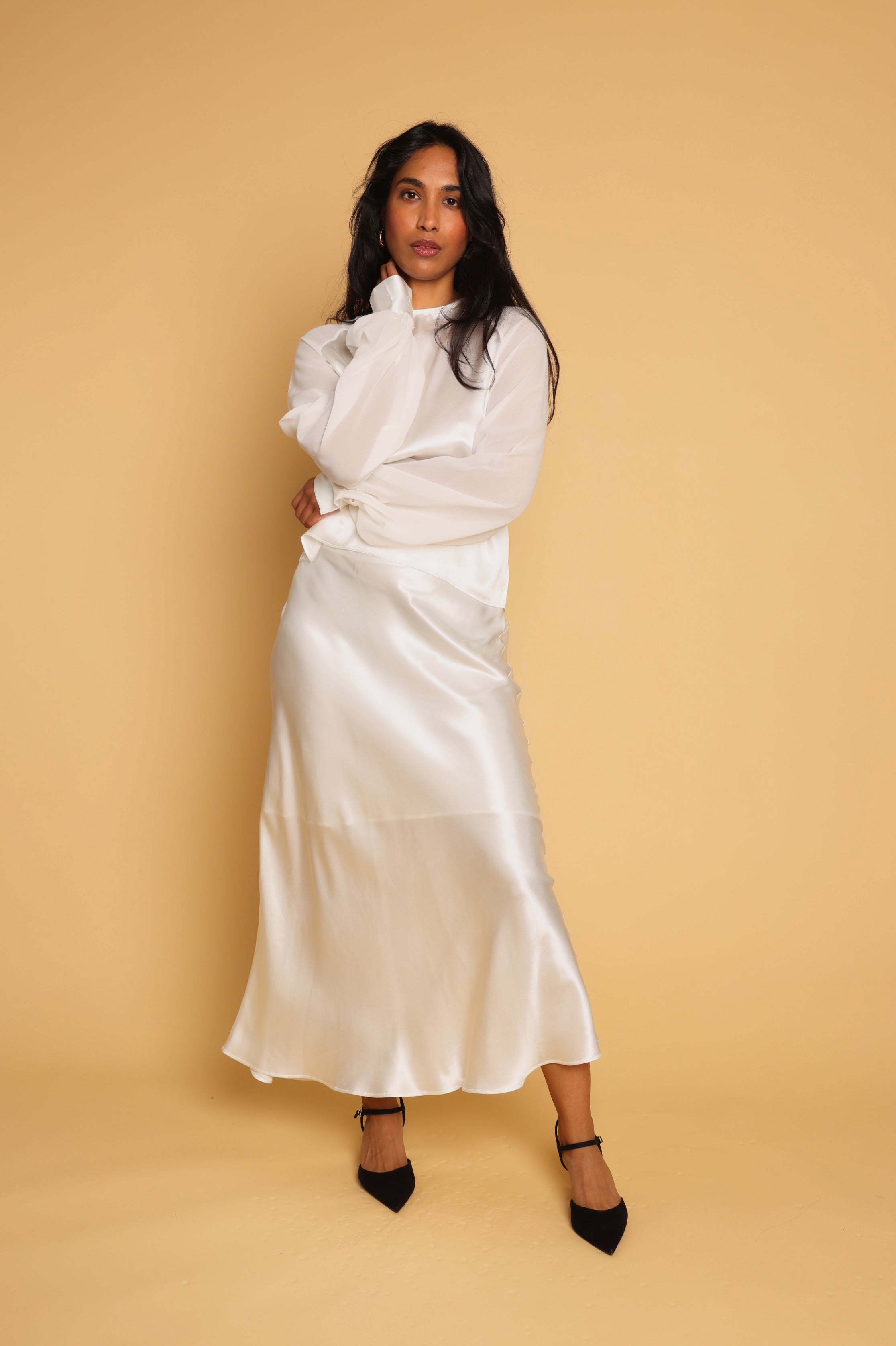 Blouse Alya - Ivoire - 100% en soie de mûrier