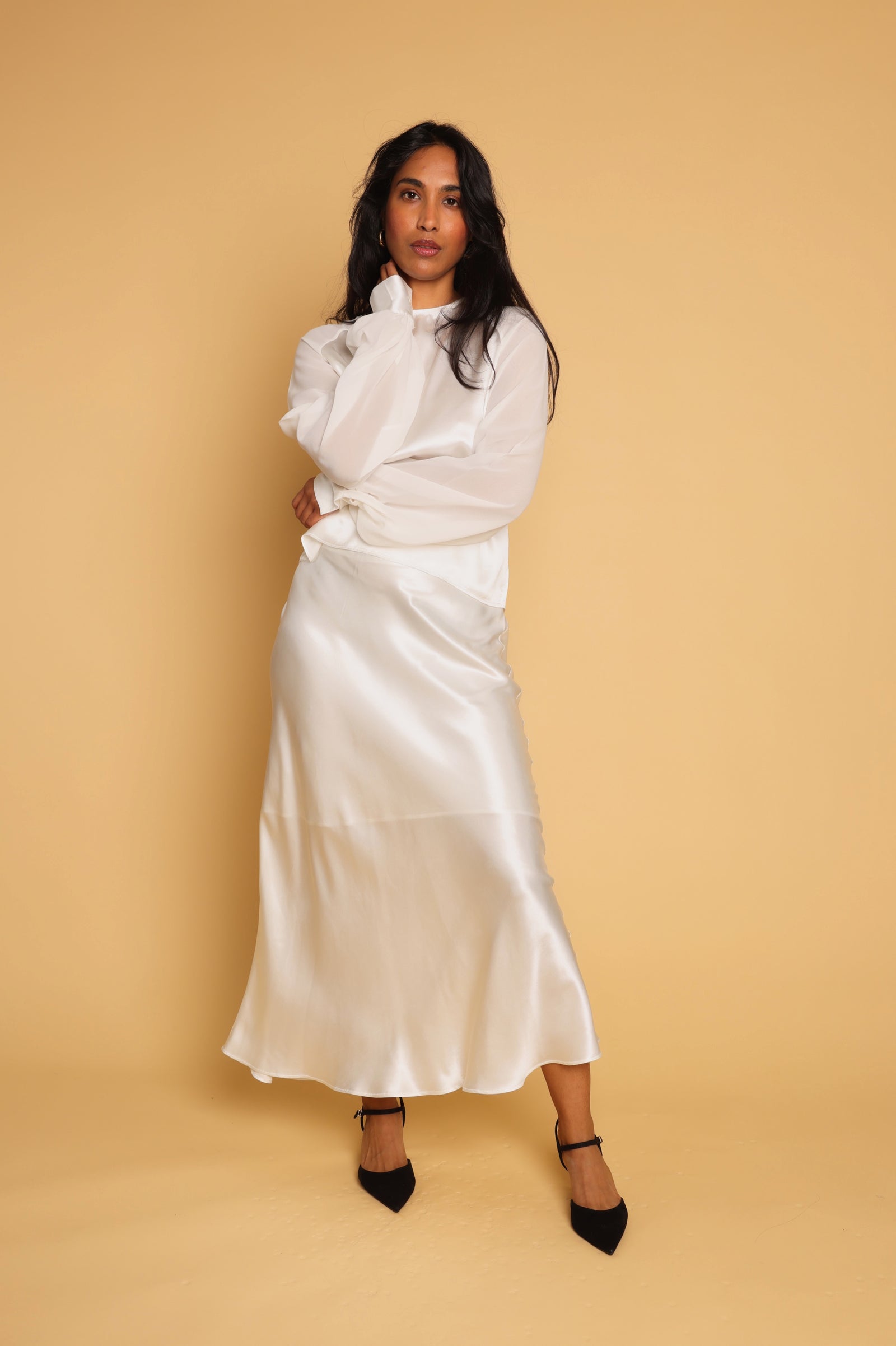 Blouse Alya - Ivoire - 100% en soie de mûrier