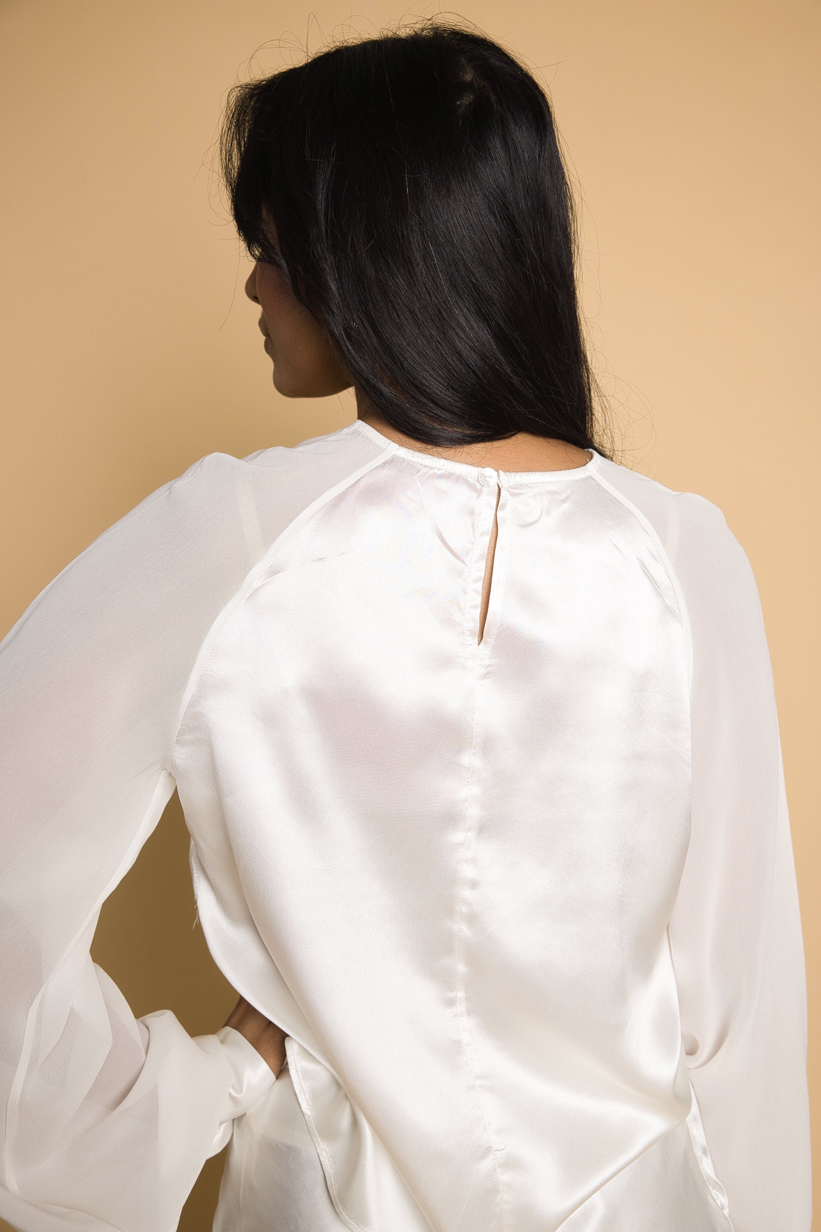 Blouse Alya - Ivoire - 100% en soie de mûrier