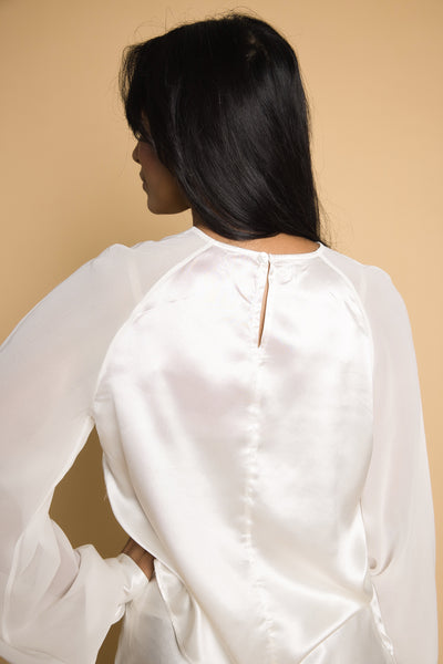 Blouse Alya - Ivoire - 100% en soie de mûrier