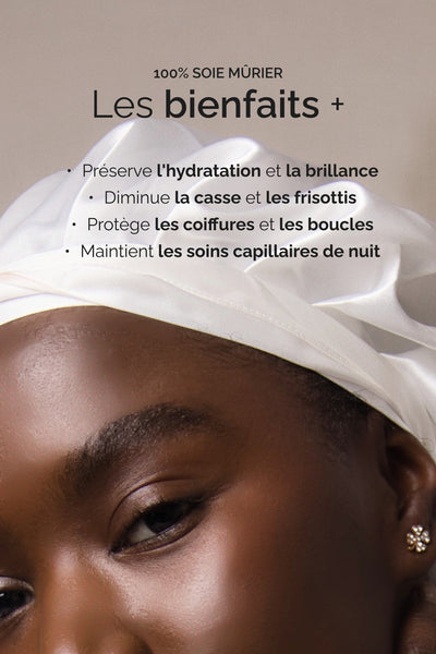 Bonnet de Nuit en Soie de Mûrier 100%
