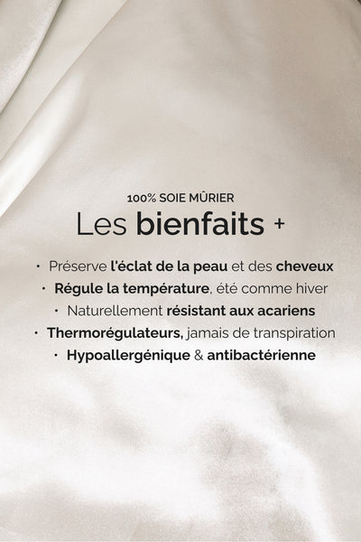 Set de Lit  100%  en Soie de Mûrier en soie