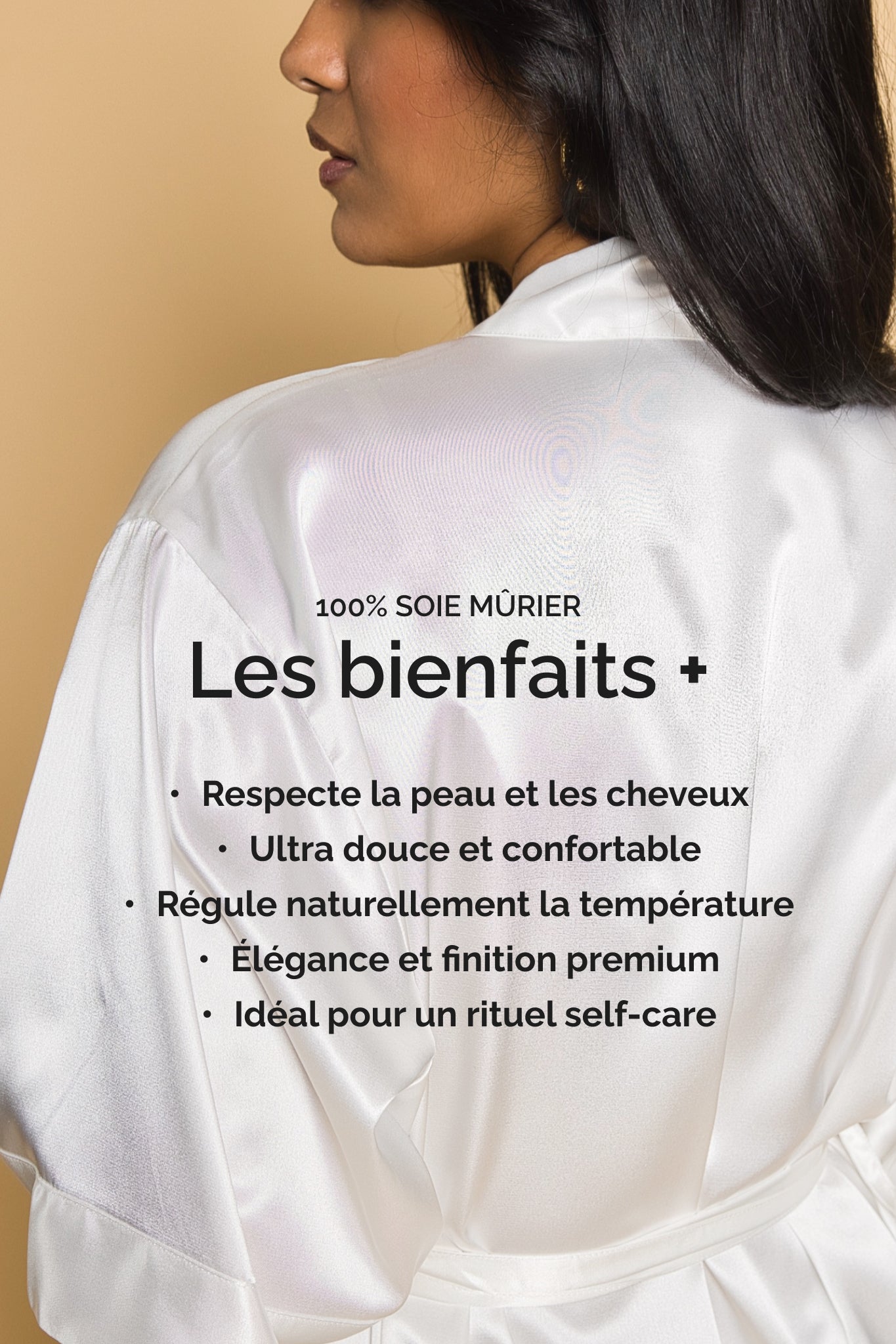 Kimono Gabrielle 100% en soie de mûrier