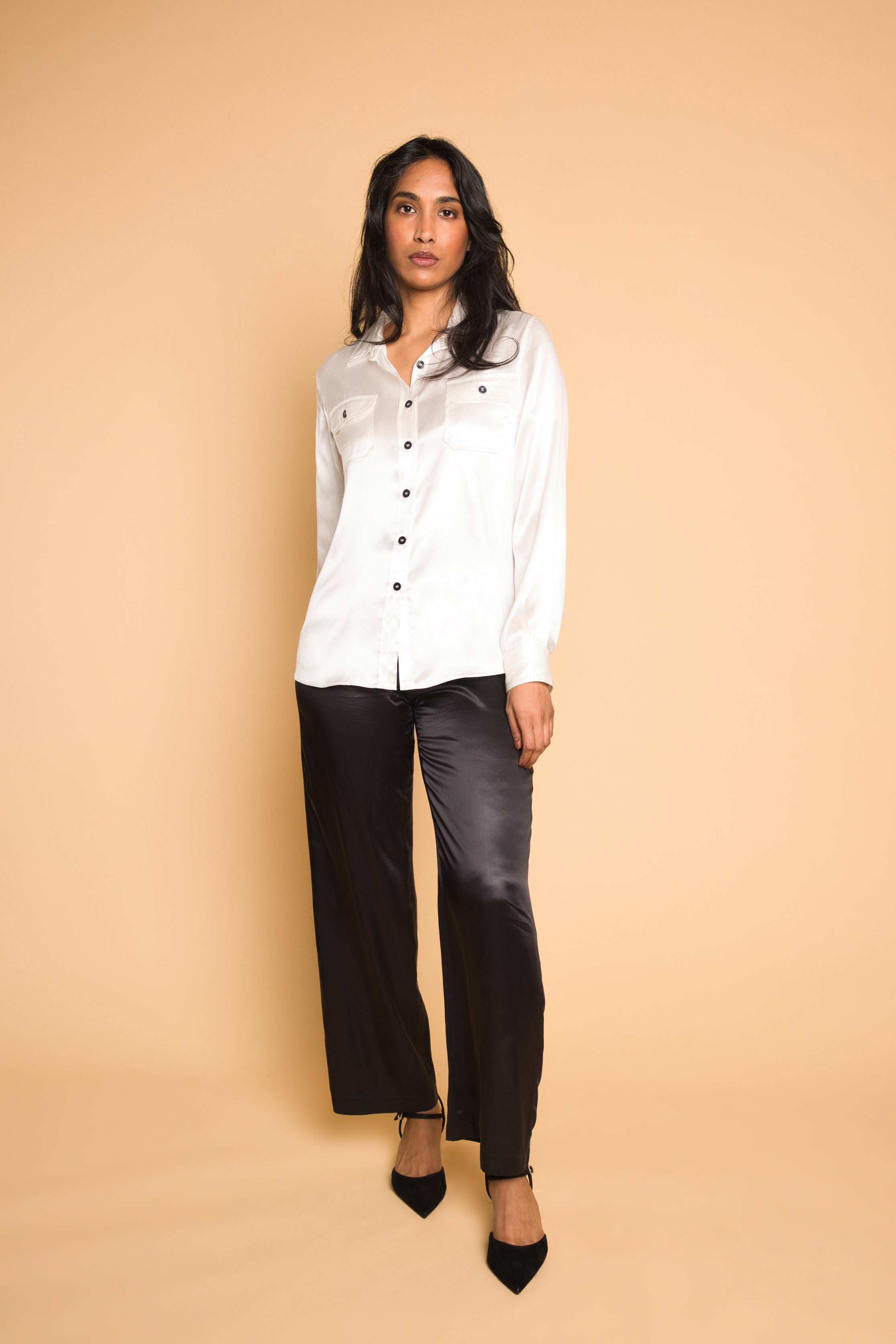 Camicia Adriana - Avorio - 100% seta di gelso