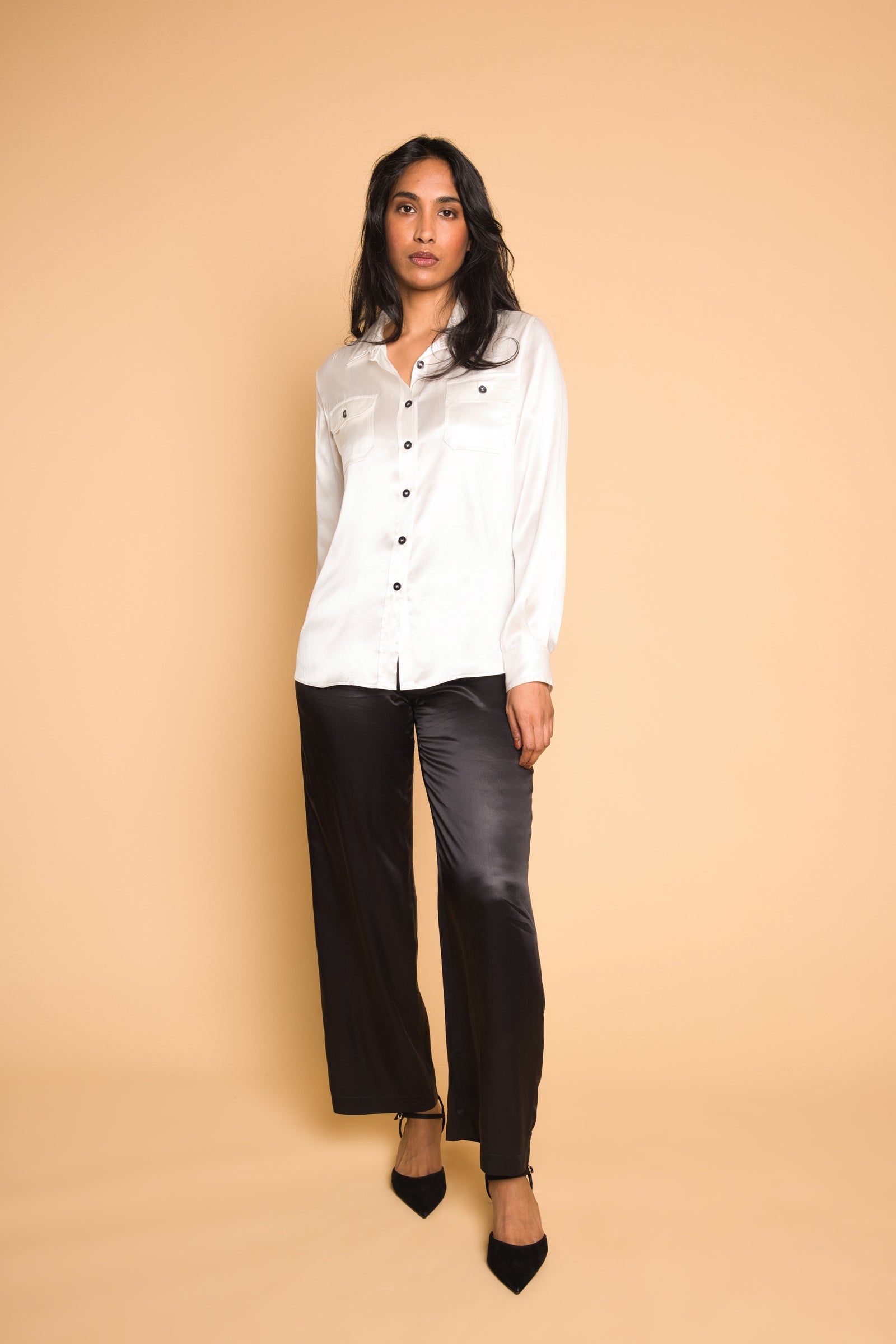 Camicia Adriana - Avorio - 100% seta di gelso